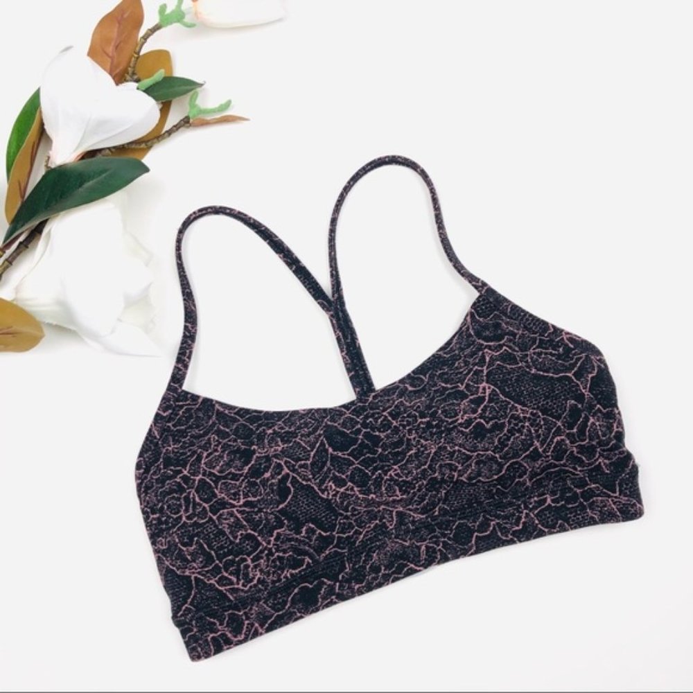 Lululemon Athletica Sports Bra - Pink and Black